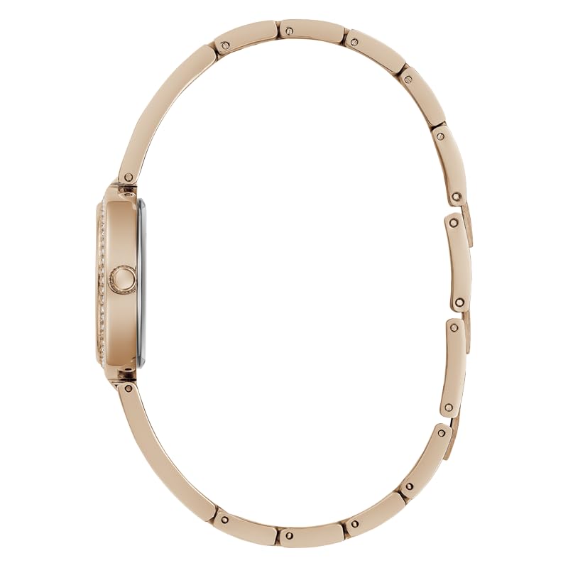 GUESS Stainless Steel Women White Analog Round Dial Watch- Gw0655L3, Pink Band