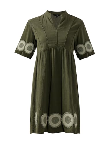 VERO MODA Women's Fit and Flare Green Dress