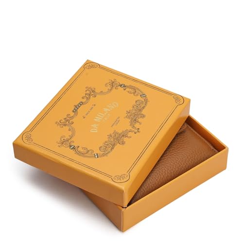 Da Milano Premium Leather Wallet for Women | Multi Compartment Travel Wallet - Caramel Brown