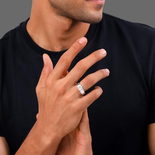 GIVA 925 Silver Charm Away Ring For Him, Adjustable | Gifts for Men and Boys | With Certificate of Authenticity and 925 Stamp | 6 Months Warranty