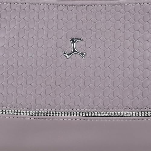 Mochi Women's Purple Faux Leather Handbag with Spacious Compartments(66-560)