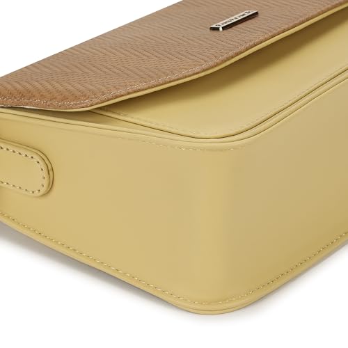 Fastrack Textured Flap Sling Bag For Women | Faux Leather Sling Bag With Magnetic Button Closure | Adjustable Shoulder Strap | Trendy Crossbody Bag For Girls | Trendy Women's Handbags