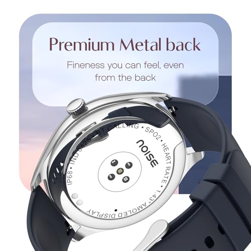 Noise Twist 2 Smart Watch with 1.43” AMOLED Screen, AI Search & Voice Assistant, Bluetooth Calling, Stainless Steel Back, 7-Day Battery, 100+ Watch Faces, Health Suite, IP68 (Jet Black)