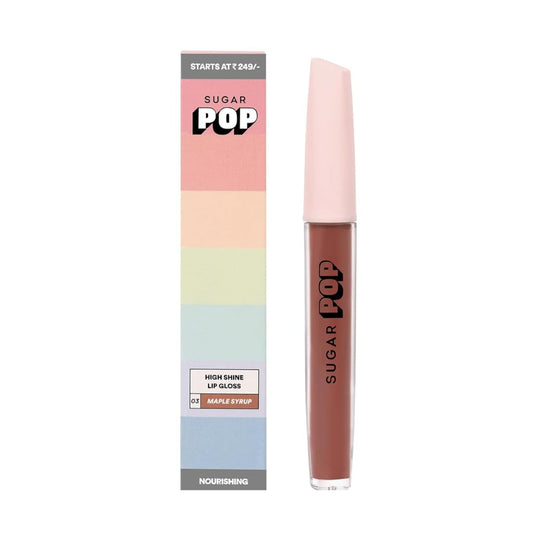 SUGAR POP High Shine Lip Gloss, Glossy Finish - 03 Maple Syrup (Brown) 3.5 ml...unique