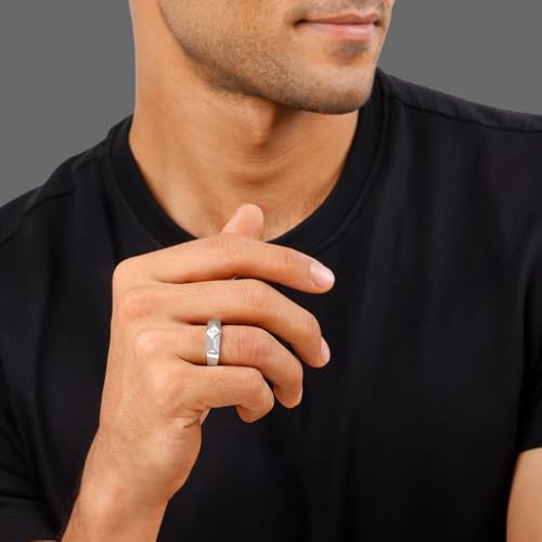 GIVA 925 Silver Racy Rugged Ring For Him, Adjustable | Gifts for Men and Boys | With Certificate of Authenticity and 925 Stamp | 6 Months Warranty