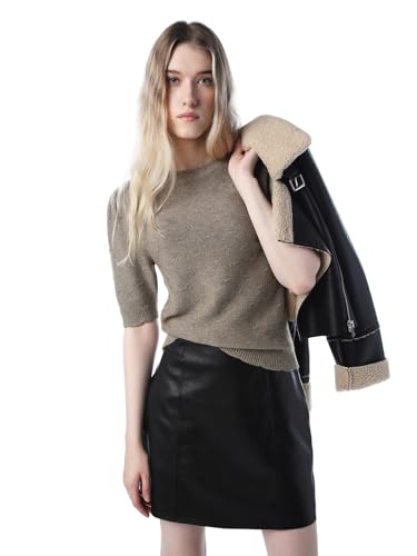 ONLY Women's Rayon Blend Classic Pullover Sweater (15350776- Cub