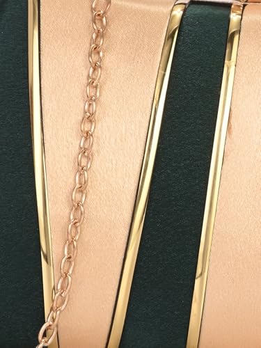 TOOBA Women's Green Handicraft Beautiful Bling Box Clutch Bag for Wedding, Gifts Friends & Family