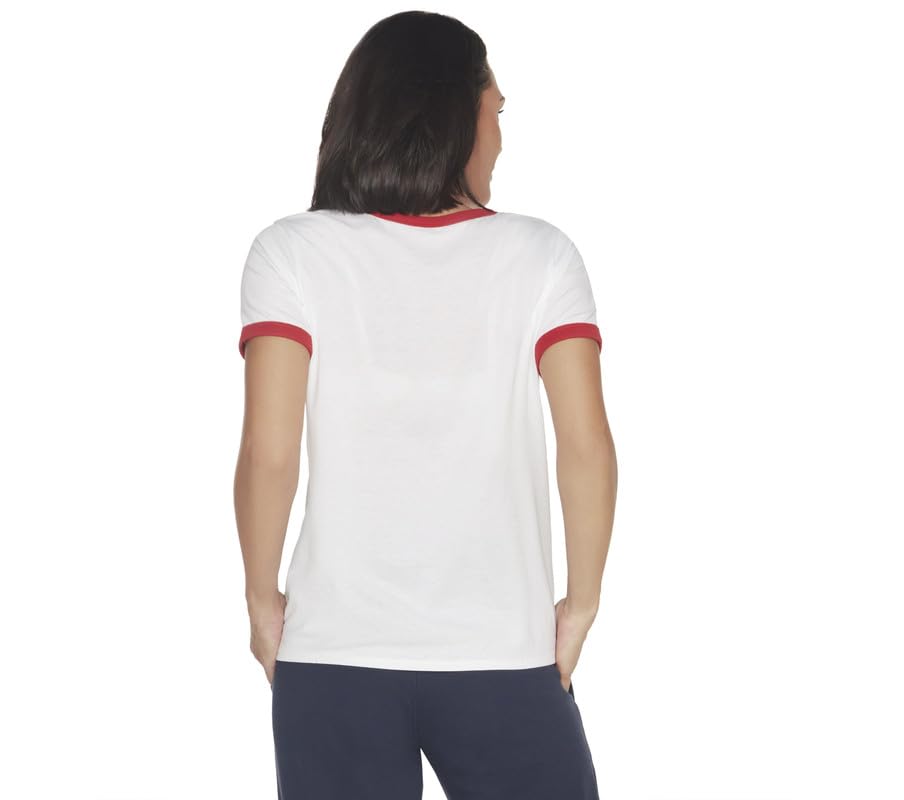 Skechers Womens Americana TEE-White-XS