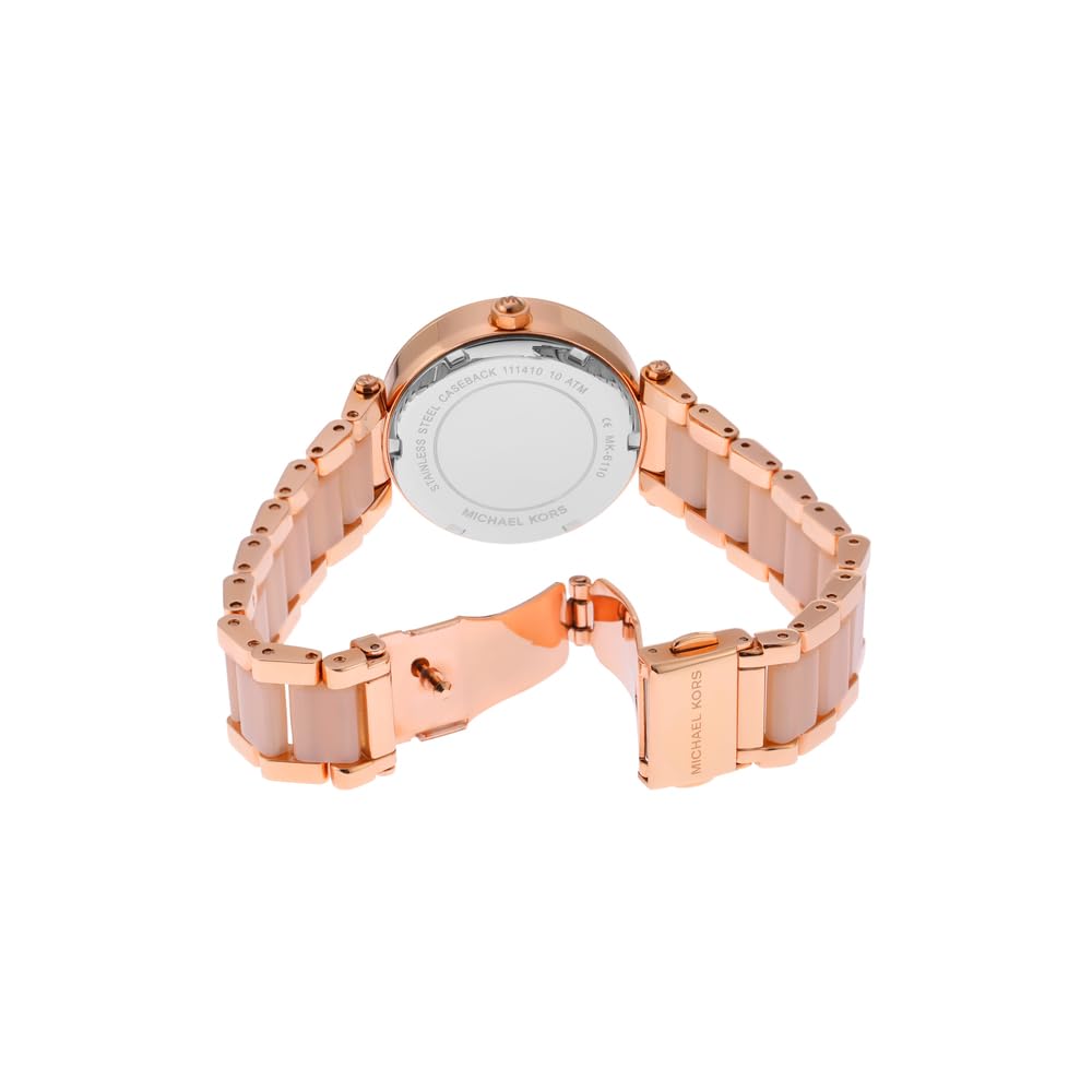 Michael Kors Analog Rose Gold Dial Women's Watch-MK6110 Stainless Steel, Rose Gold Strap