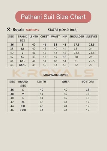 K-ROYALS Afghani Style Men'S Solid Pathani Suit/Luxury Fabric Kurta Pyjama Set (Black, XXX-Large)
