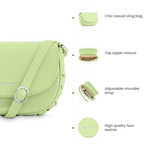 Fastrack Chic Casual Sling Bag for Women | Semi PU Handbag with Top Zipper & Button Flap | Stylish Crossbody with Adjustable Sling Strap for Casual & Party Use