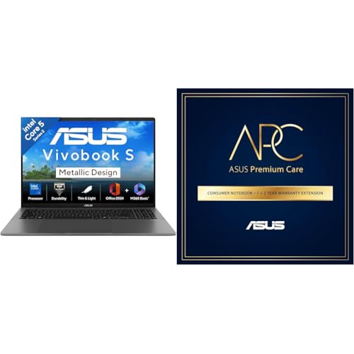 ASUS Vivobook S16,14th Gen, Intel Core 5-210H,Metallic Design Laptop(Intel UHD iGPU/16GB RAM/512GB SSD/FHD+/16""/144Hz/Windows 11 + 2 Year Brand Warranty Extension