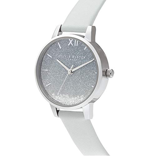 Olivia Burton Under The Sea Qtz Basic Blue to Silver Gradient Round Dial Women's Watch|Grey Light Eco Friendly Material|Grey Color Band - OB16US27