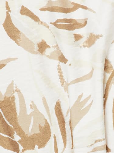 Max Women Printed Fit & Flare Dress (White_M)