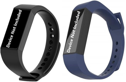 TechMount Soft Silicone Replacement Wristband Original Band Strap Belt Compatible With Mi Band 4C /Redmi 4C & Redmi Smartband Strap (Not For Any Other Smartband) (BLACK- NAVY BLUE)