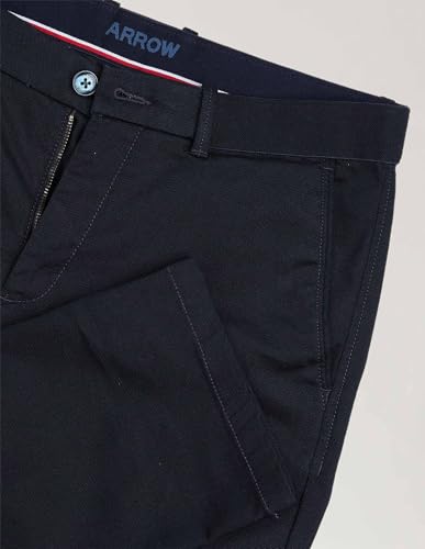 Arrow Sport Men's Textured Autoflex Trousers Navy