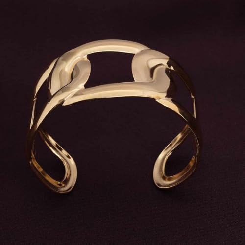 PALMONAS Link Hoops Cuff Bracelet for Women - Gift for Girls & Women | Waterproof & Anti-Tarnish Bracelet