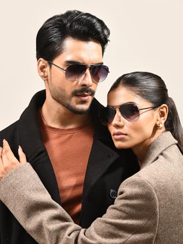 IDEE Ide Famewear Men-Women Aviator Sunglasses Grey Frame Grey Lens Large