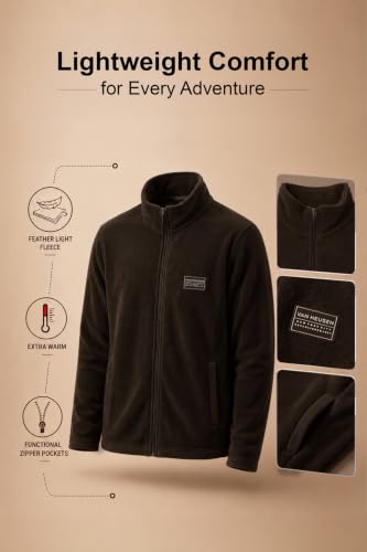 Van Heusen Men Feather Light Fleece Jacket with Zipper Pockets
