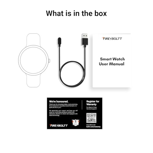 Fire-Boltt Phoenix Pro Round Smart Watch 1.39" Display with Bluetooth Calling, AI Voice Assistant,SpO2 & Heart Rate Monitor, 120+ Sports Modes,IP67 Waterproof Metal Smart Watch for Men & Women - Black