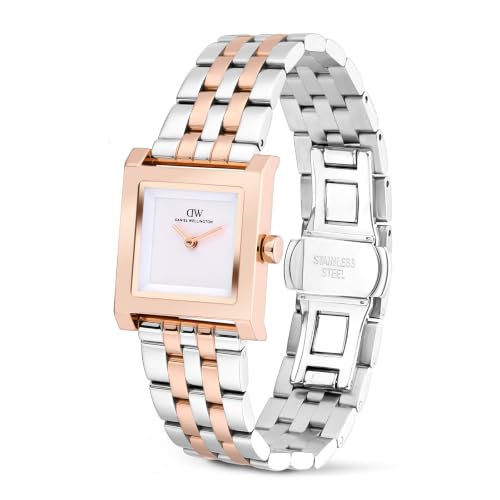 Daniel Wellington Square 24mm Silver Dial Analog Women Watch - DW0DL2800