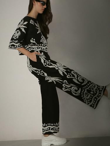 Vero Moda Women's Wide Leg High Rise Black Pants