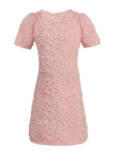 VERO MODA Girl's Self Design A-Line Pink Dress