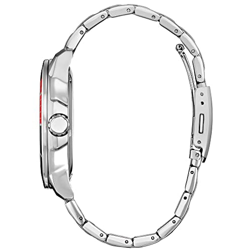 Citizen Men Analog Eco-Drive Watch with Stainless Steel Strap AW1709-54W, Silver-tone, 5 1/2 inches, Modern, Silver-tone, 5 1/2 inches, Modern