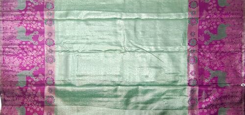 VFCollections Women's Kanchipuram Silk Pure Pattu Sarees With Blouse (VFC723-6)
