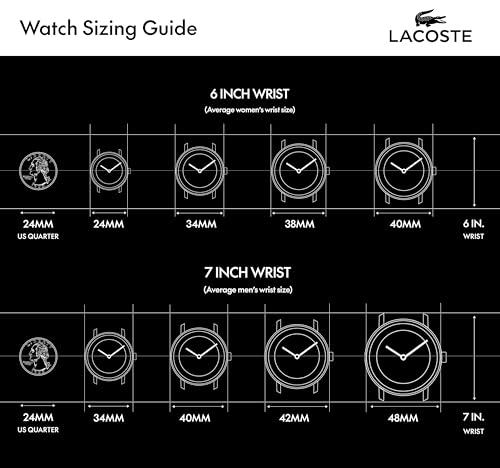 Lacoste Riga Women's 3H Quartz Watch, Stainless Steel, Water Resistant Up to 5ATM/50 Meters - Minimalist Elegance - Premium Fashion Timepiece - Gift for Her - 34mm, Gold Plated