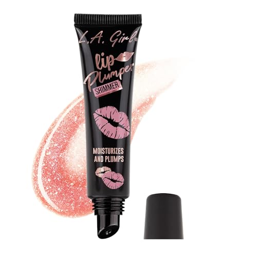 L.A. Girl Lip Plumper – Shimmer Lip Gloss with Plumping Effect, Hydrating, Tingly Formula for Fuller-Looking Lips
