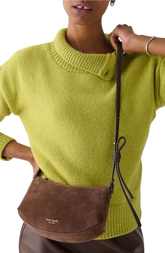 kate spade new york womens Loop Pebbled Leather Crossbody, Hot Fudge Suede, One Size