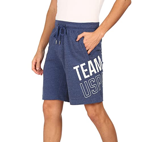 US Polo Association Men's Lounge Shorts (I676-433-PL-M_Denim Melange_Medium)