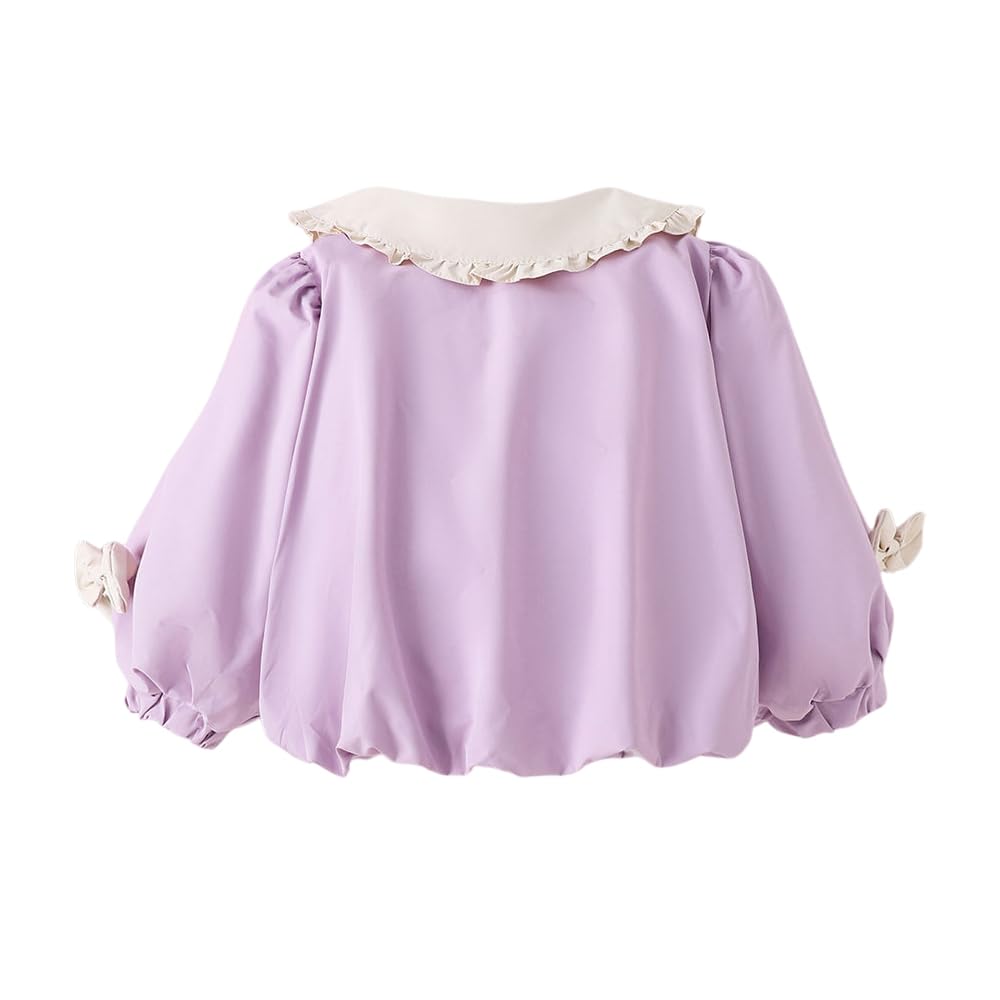 Hopscotch Baby Girls Polyester Waist Length Jackets in Lavender Color For Ages (18-24 Months)