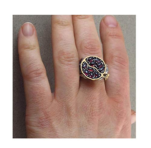 RUVEE Fruits of Wisdom Oxidized Silver Plated Crystal Alloy Ring for Women & Girls (7)