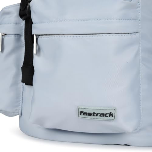 Fastrack Nylon Backpack for Women | Stylish College & Travel Bag with Buckle Closure | 2 Front Zipper Pockets | Lightweight & Durable Casual Backpack
