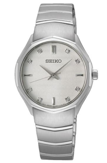 Seiko Women's Analog Quartz Watch with Stainless Steel Strap SUR615P1