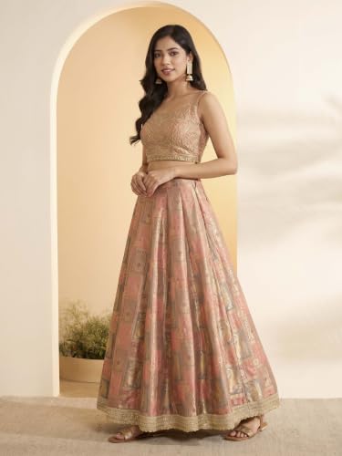 BIBA Silk Solid Kalidar Wedding Blouse With Lehenga And Dupatta