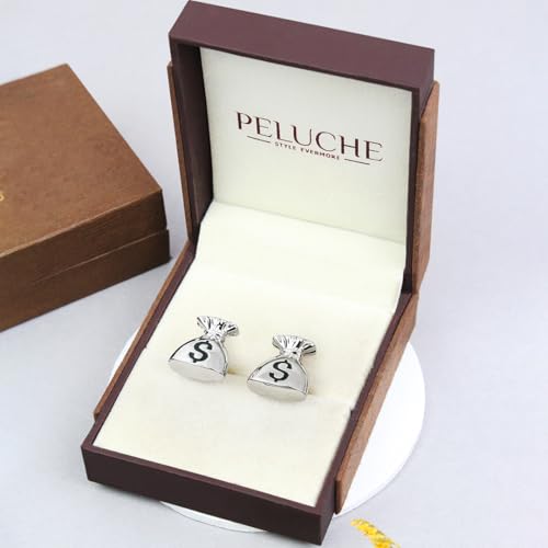 Peluche The Silver Bag of Money Cufflinks for Men