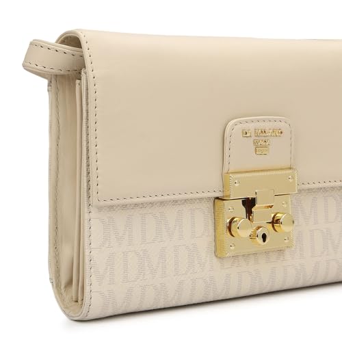 Da Milano Leather Sling Bag for Women - White (LSB-02512)