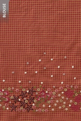 Taneira Women Multi Viscose Contemporary Embroidery Saree with Unstitched Blouse (SAIP01AD5395 - Multi)