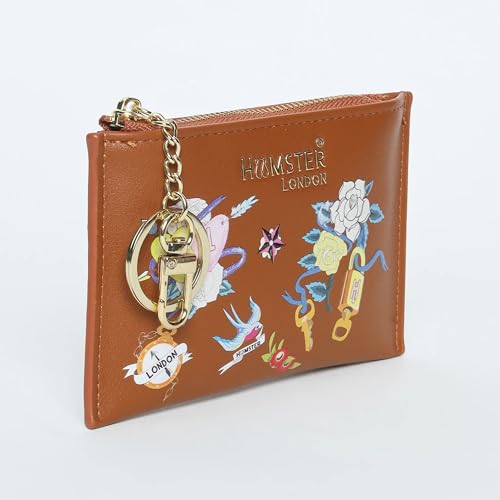 HAMSTER London Millionaire Victoria Card Case with Zip - Camel
