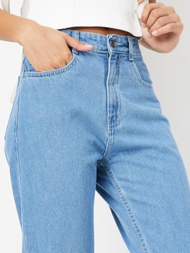 Max Women's Regular Jeans (MOMFITLBEPP_Light Blue