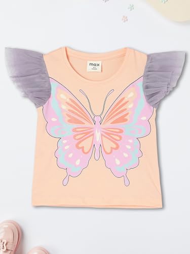 Max Girls Printed Skirt Set, Multicolour, 3-4 Y