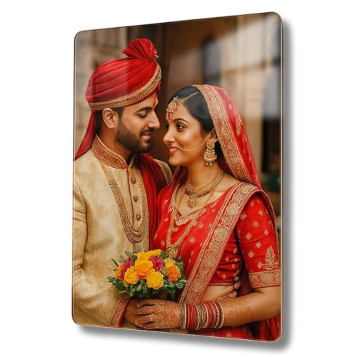 Artszila Customized Acrylic Photo Frame for Wall | Personalized Frameless UV Picture Print | Wall Mount Decor for Living Room | Wedding & Couple Gift (3mm, 12X18)