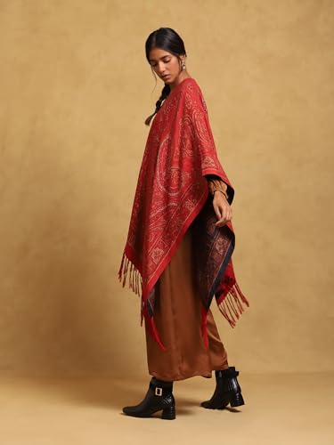 Ritu Kumar Red Wool Shrug