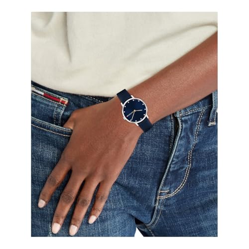 Tommy Hilfiger Quartz Analog with Blue Dial Blue Leather Strap Watch for Women - TH1782764