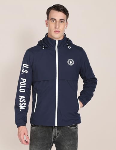U.S. POLO ASSN. Men's Trench Coat (USJCK0239_Navy_L)