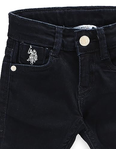 U.S. Polo Assn. Kids Slim fit Girls Cotton Jeans (UGJEN0132_Blue_12M)