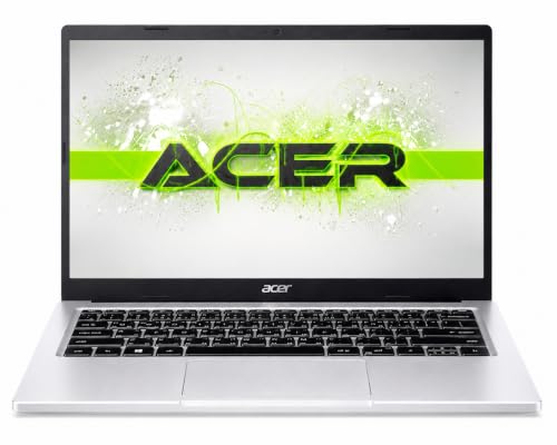 Acer Aspire 14" Laptop, Intel Celeron N4500, 12GB RAM, 256GB SSD, Intel UHD Graphics, Windows 11 Home, Office 2024, Microsoft 365 Basic, 1.3kg, Silver (256, GB, CELERON N4500 256GB)